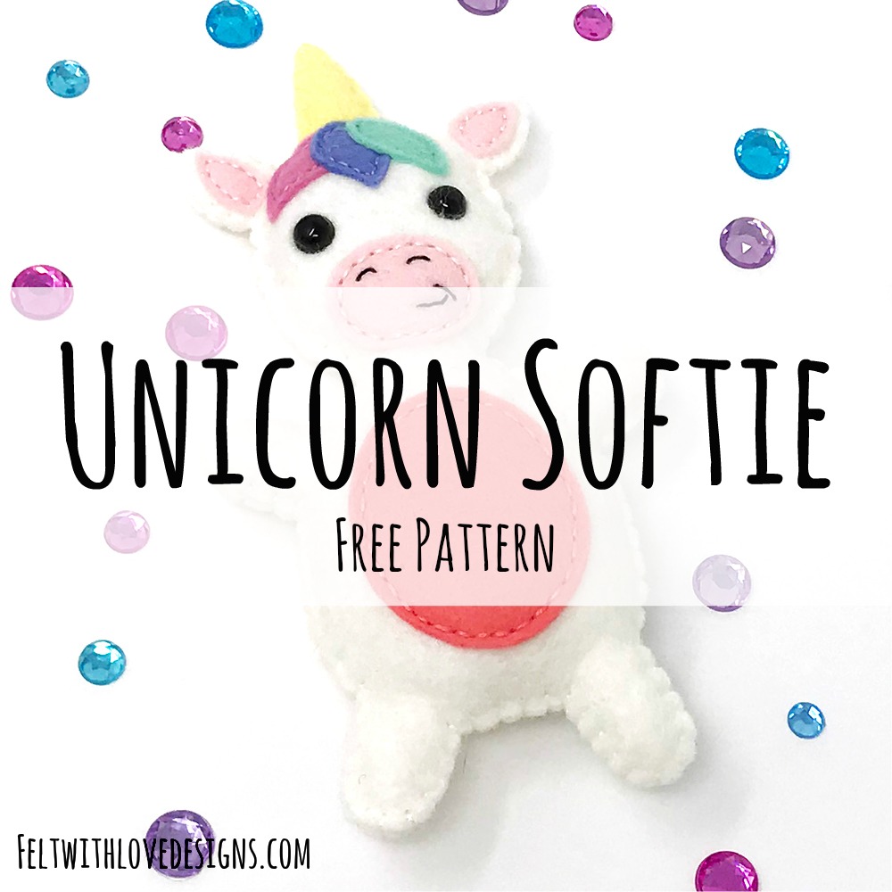 free stuffed unicorn sewing pattern
