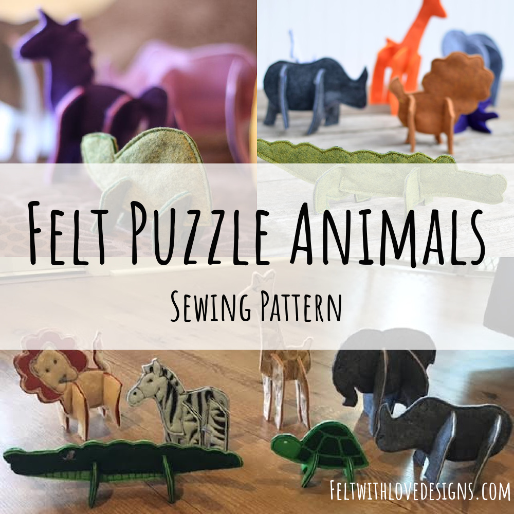 Zoo Felt Animal Educational Toys Felt Animals Animal Felt Animals Sewing  for Kids for Toddler Children